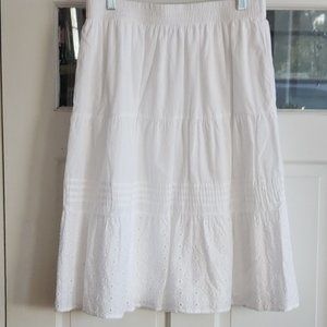Studio West white eyelet skirt